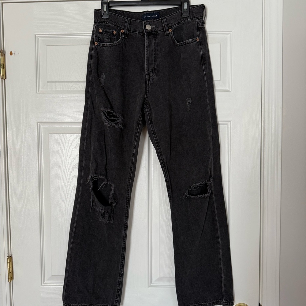 Women’s Black Distressed Jeans